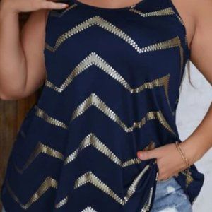 Plus Chevron Print Cami